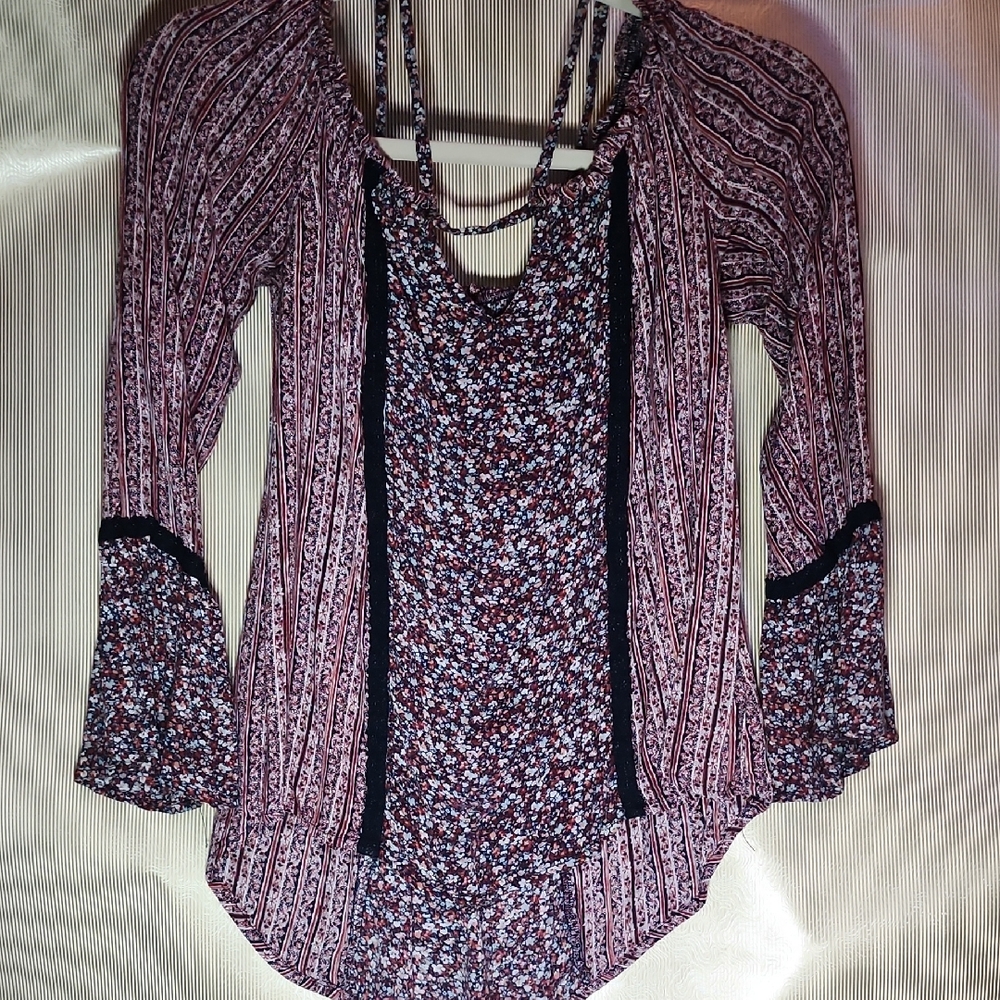 Knox Rose Floral and Stripe Blouse